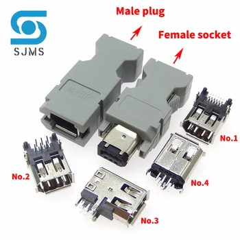 Ndihmës Motor Encoder USB Sonnector Fole 55100-0670 IEEE 1394 - 6PIN plug 55100-0600 SM-6P M-6P Kabllove Lidhës Meshkuj femra