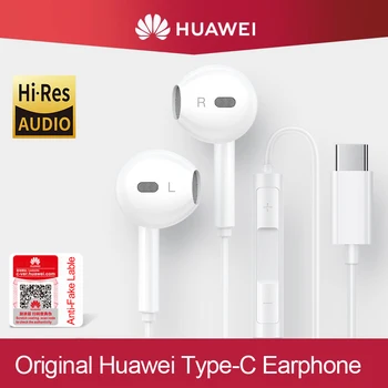 Origjinal HUAWEI Tipit C Earphone CM33 me Mikrofonin e Kontrollit të Vëllimit për HUAWEI Shoku 10 20 Pro 20 X RS F10 20 30 P20 Lite