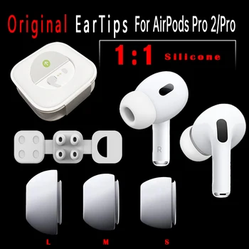 Origjinal Silikoni Earphone Vesh Jastëk Për Apple Airpods Pro 2 Veshit Këshilla Zëvendësimin Earbud Këshilla Earplug Të Mbuluar Të Vogla Të Mesme Të Mëdha