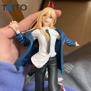 Origjinal Taito sharrë elektrike me zinxhir Njeri Fuqinë Shifrat e Veprimit 18cm Pvc Anime Shifrat Pvc i Mbledhshëm Statuja Kukulla Model Fëmijët Dhuratë Lodër Dekor