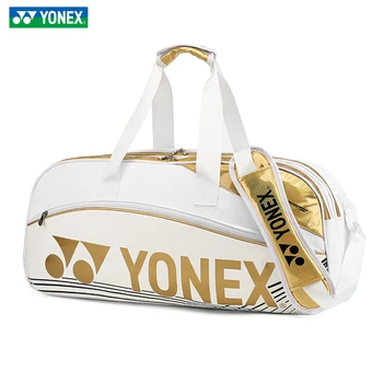 Origjinal YONEX Izolues Dizajn të Madh të Tenisit Qese PVC i papërshkueshëm nga uji Raketë Qese Max 6-8 cope Rackets Badmintonit Qese për Trajnim