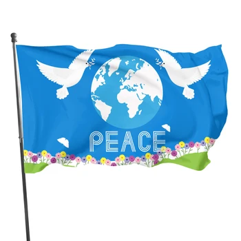 PAQE Flamuj Pëllumb Flamurin LOGON Model Flamuri Simbolizon Paqen në Botë dhe Dashuri Flamurin e Brendshme dhe te Jashtme Dekoratë për Përkujtimore Dhuratë