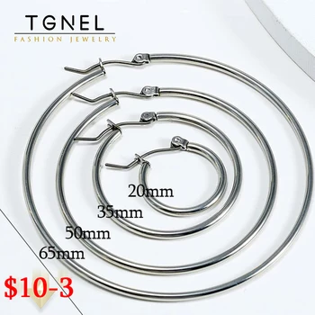 Pastër Titan Gjilpërë Hoop Earrings1Pair/4Pairs Modës Çelik Zemra/Rrethi i Lehtë Kub Zirconia/e Thjeshtë Tub