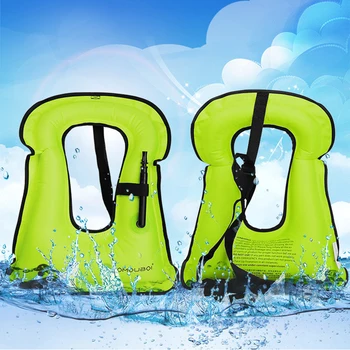 PVC Buoyancy Mbijetesës Përshtaten me Goditje Valve Inflatable Buoyancy Jelek Lehtë të Sigurt Rregullueshme rrip i trashë pëlhure për Not Peshkimit në Det