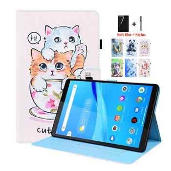 Rast për Lenovo Tab M8 TB-8505X TB-8505F 8 inç Bukur Cat Panda Pikturuar PU Lëkure të Mbuluar për Lenovo Tab M8 FHD Tabletë Rast Fëmijët