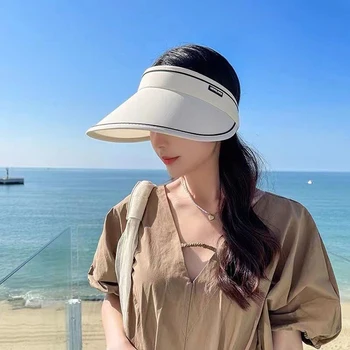 Rregullueshme Grave të verës hat Shumëngjyrësh të grave plazh hat kockave kapak grave të verës dielli visor të gjerë-brimmed kapelë mbrojtje UV