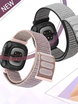 Rrip për Fitbit Versa 3 4 band pajisje Najloni lak replacment Breathable Sport rrip Correa Byzylyk Fitbit Kuptim 2 band