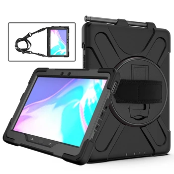 Rrotullohen Qëndrojë Shockproof Tabletë Rast për Samsung Galaxy Tab Active4 Aktive 4 Pro 5G 10.1 T636B T540 T545 T547 Mbuluar Silicon Shell