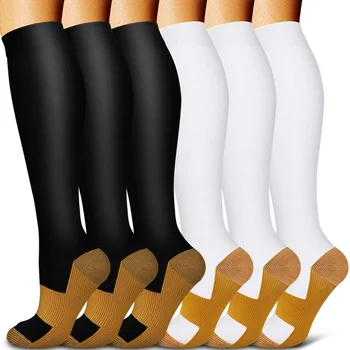 S-XXL Elastike Çorape Compression Burra Gra Tub Infermiere Edemë Shtatzënë Fluturimit të Udhëtimit Venat me variçe Ecje në Drejtimin Maratone Çorape