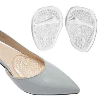 Silikoni Forefoot Pads për Gratë Takë të Lartë Gjysma Insoles Këmbë Dhimbje Kujdes Thith Shoku Fut Këpucë Anti-Shqip Xhel Vetëm Jastekë