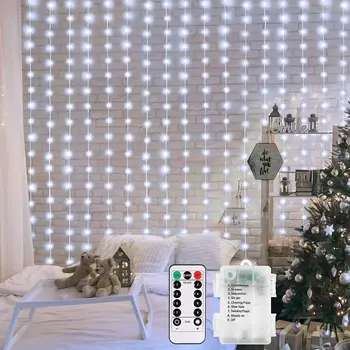 String LED Dritat e Krishtlindjeve Dekoratave USB /Battery Dasmës Zanash Kurorë Perde 3M Llambë Për dhoma Gjumi Dritare Pushime në Natyrë