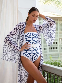 Swimwear Grave Një Copë Të Lartë Bel Not Përshtatet Sexy Brazilian Bikinis Vendosur Verore Biquini Femra