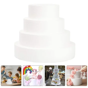 Tortë Dummy Dummies Styrofoamfake Raunde Reusable Dasmës Raundin Mjet Rradhës Të Qëndrojë Ditëlindjen Diy Ujdisje Model Polistiren