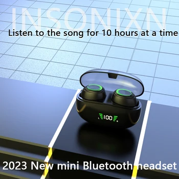 TWS Earphone Bluetooth 5.3，Mini Valë Earbuds，Ultra të Gjatë LifeIn-veshit zhurmën uljen e，HiFi Muzikë Kufje，Me Mic Sportive Unisex