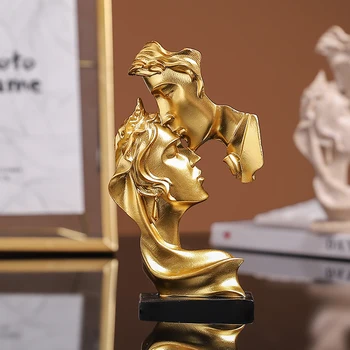 Të Dashuruar Statuja Mini Rrëshirë Të Artizanatit Skulpturë Të Vogël Stolitë Dekorimin E Shtëpisë Skulpturë Model Desktop Verë Dekorimin E Kabinetit