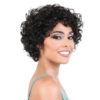 Të Shkurtër Të Çuditshëm Kaçurrel E Flokëve Të Njeriut Parukë Afro Shkurtër Wigs Pixie Prerë Parukë E Flokëve Të Njeriut Nuk Dantella Para Natyrore Brazilian Flokët Wigs Për Gratë