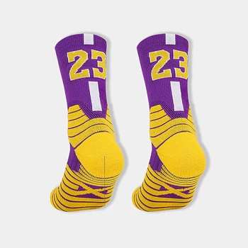Verë të Re men's Basketball Çorape të Gjata Tub Njerëzit Aktuale Sport Çorape të Fëmijëve Djerse Thithjen Peshqir Çorape Star Çorape