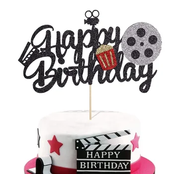Vezullim Gëzuar Ditëlindjen Film Tortë Cilindrave Kamera Tortë Cilindrave Video Recorder Kokoshka Familjes Natë Film Themed Partisë Furnizime
