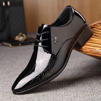 Wnfsy Oksfordit Këpucë për Burra Luksoze Patentë Lëkure Dasmës Këpucët, Vuri në Veshje e Këpucë Plus Size Burra Këpucë Zapatos De Vestir Hombre