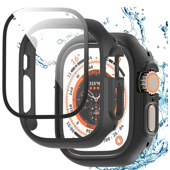 Xhami+Rast Për Apple Watch Ultra 49mm band smartwatch PC Parakolp+Mbrojtës Ekran Rrëmbyer Mbuluar iwatch seri Ultra Pajisje
