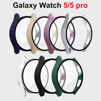 Xhami+Rast për Samsung Galaxy Watch 5 40mm 44mm pajisje PC Parakolp të Mbuluar të Gjitha-Rreth Ekran Mbrojtës Galaxy watch 5 pro 45mm